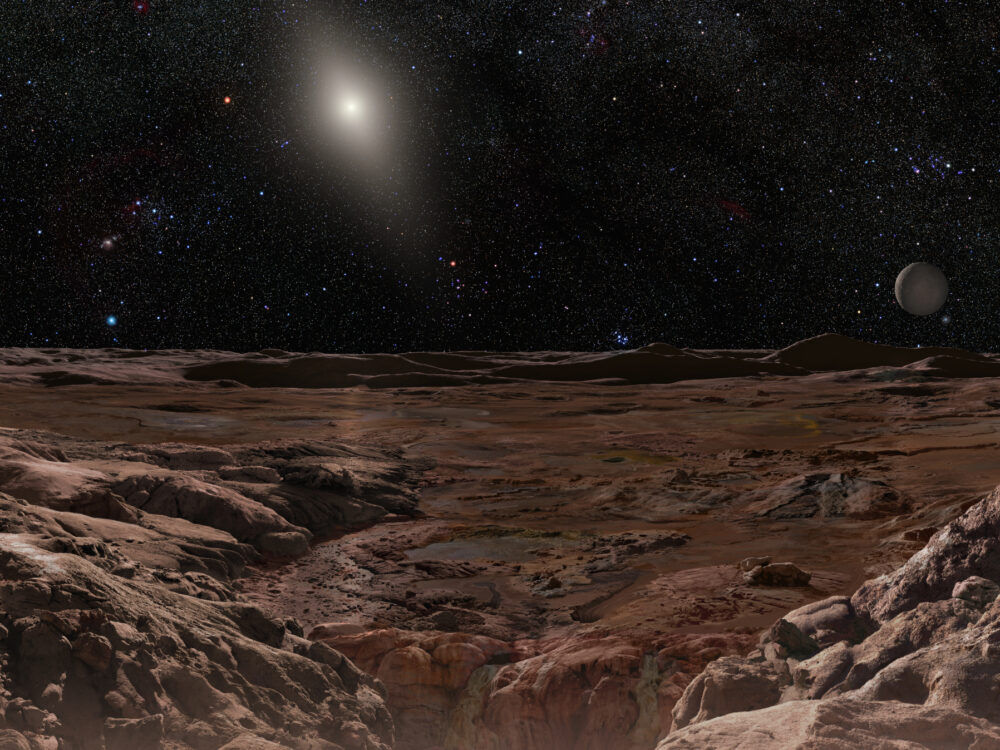 Pluto Painting by Adolf Schaller, OmniCosm Studios (http://www.omnicosm.com/)