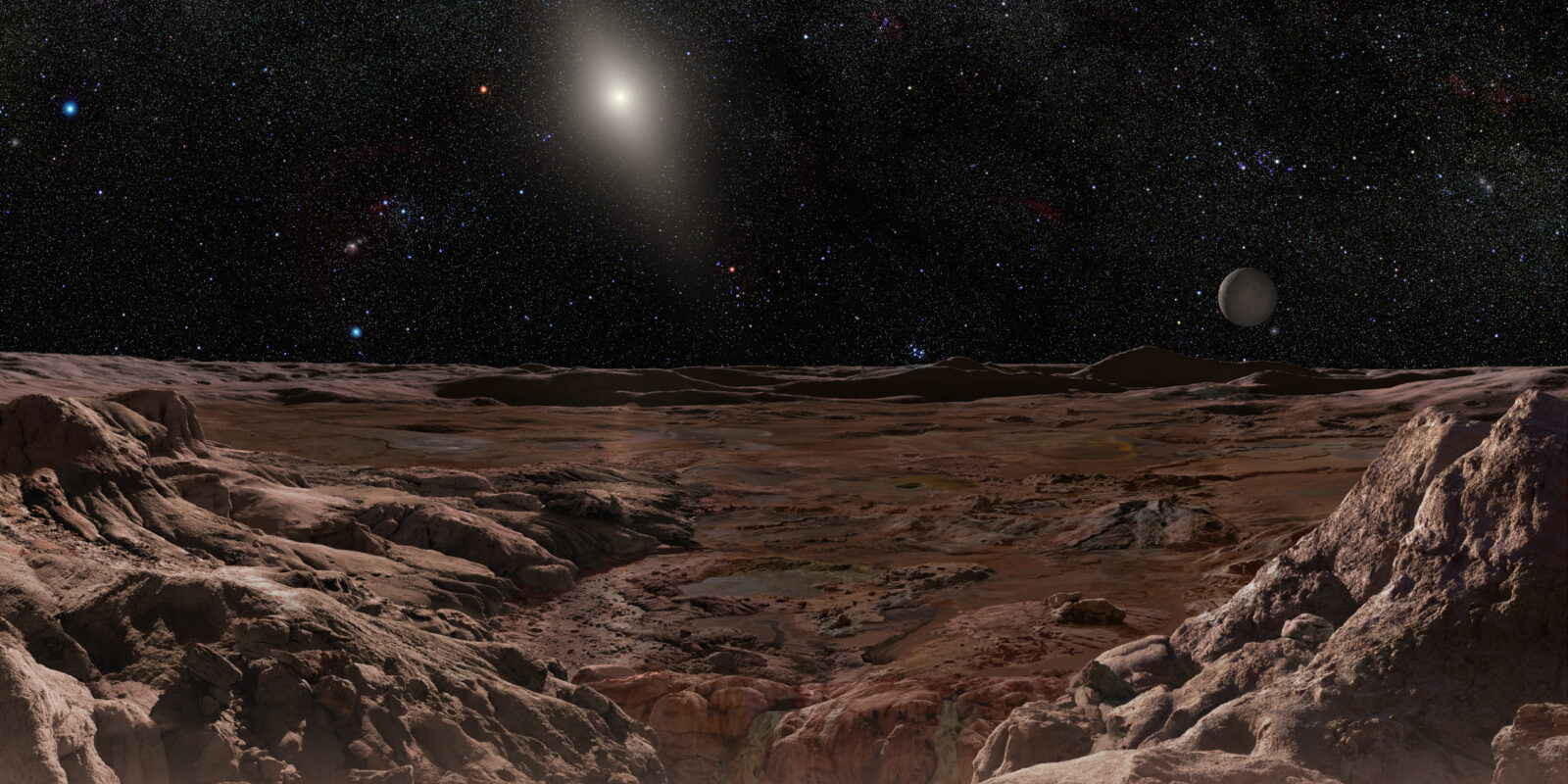 Pluto Painting by Adolf Schaller, OmniCosm Studios (http://www.omnicosm.com/)