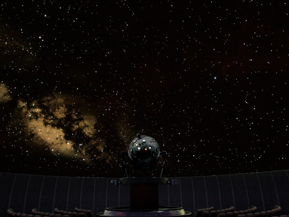 A starry night sky created by the Zeiss projector.