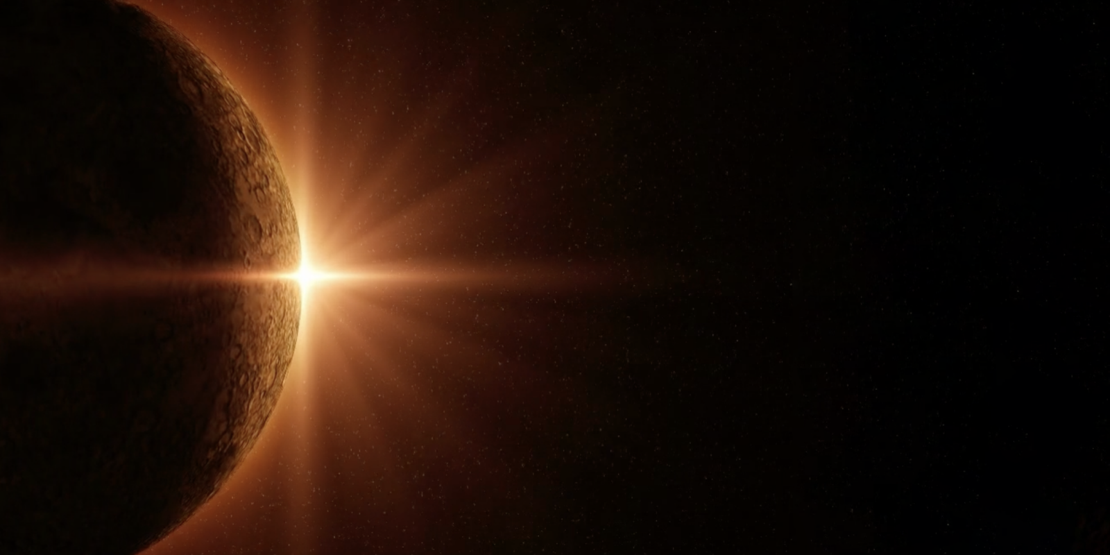 Solar eclipse simulation of the moon obscuring the sun