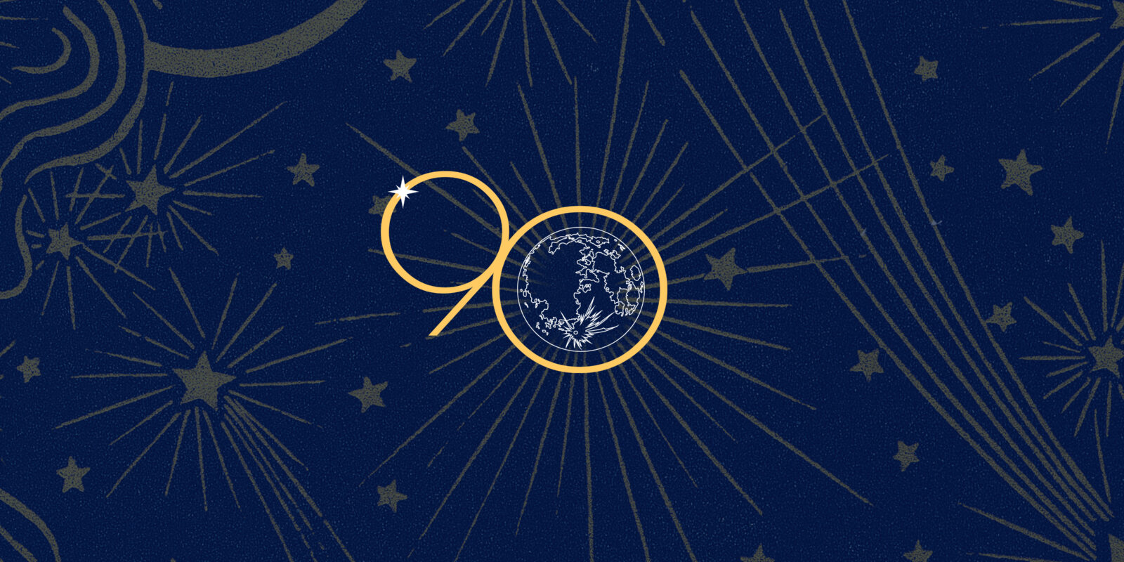 Griffith Observatory's 90th logo.