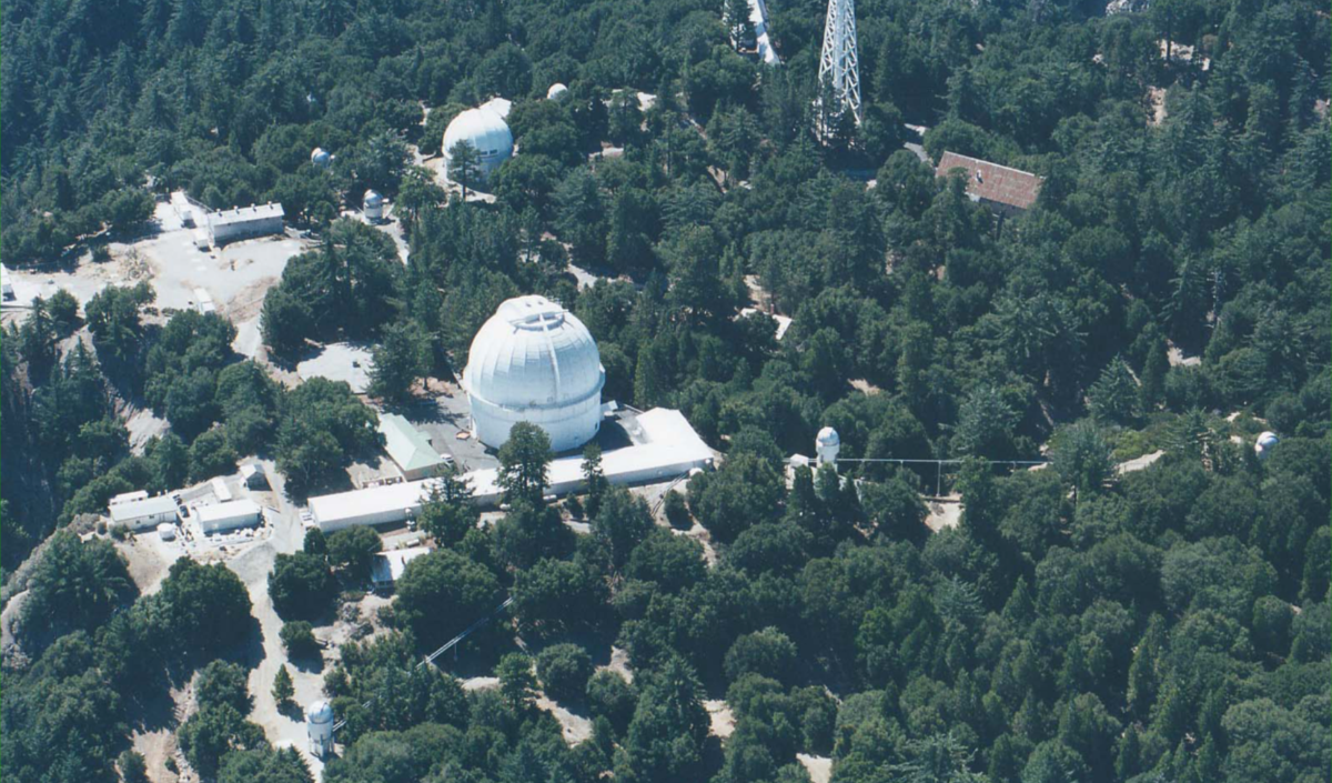 Aerial view of the CHARA Array at Mt. Wilson Observatory.