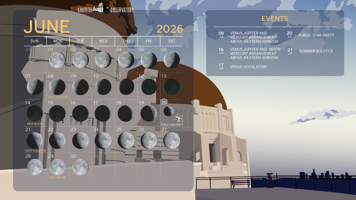 A lunar calendar for the month of June, 2026.